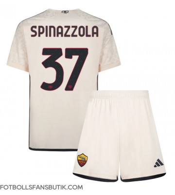 AS Roma Leonardo Spinazzola #37 Replika Bortatröja Barn 2023-24 Kortärmad (+ Korta byxor)